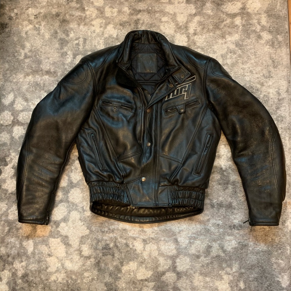 Vinatge Furygan Leather Biker Motocycle Jacket
